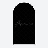 Aperturee - Aperturee Elegant Solid Color Black Theme Party Arch Backdrop